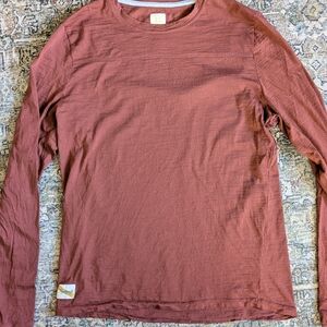 Tracksmith Harrier Men's Rust Long Sleeve